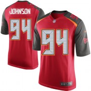 Game Nike Men's George Johnson Red Home Jersey: NFL #94 Tampa Bay Buccaneers