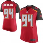 Limited Nike Women's George Johnson Red Home Jersey: NFL #94 Tampa Bay Buccaneers