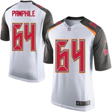 Limited Nike Youth Kevin Pamphile White Road Jersey: NFL #64 Tampa Bay Buccaneers