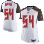 Limited Nike Women's Lavonte David White Road Jersey: NFL #54 Tampa Bay Buccaneers