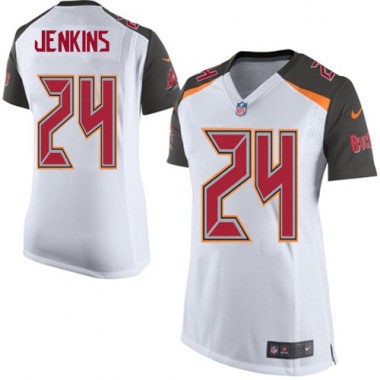 Limited Nike Women's Mike Jenkins White Road Jersey: NFL #24 Tampa Bay Buccaneers