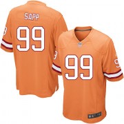 Limited Nike Men's Warren Sapp Orange Alternate Jersey: NFL #99 Tampa Bay Buccaneers