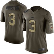 Youth Nike Tampa Bay Buccaneers #3 Jameis Winston Elite Green Salute to Service NFL Jersey