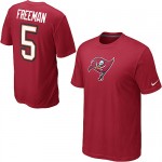 Nike Tampa Bay Buccaneers #5 Josh Freeman Name & Number NFL T-Shirt - Red