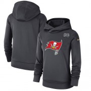 Football Women's Tampa Bay Buccaneers Anthracite Crucial Catch Performance Pullover Hoodie