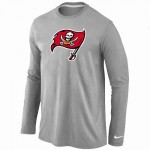Nike Tampa Bay Buccaneers Team Logo Long Sleeve NFL T-Shirt - Grey