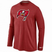 Tampa Bay Buccaneers Team Logo Long Sleeve Football T-Shirt - Red