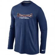 Tampa Bay Buccaneers Authentic Font Long Sleeve Football T-Shirt - Dark Blue