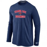 Tampa Bay Buccaneers Heart & Soul Long Sleeve Football T-Shirt - Dark Blue
