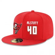 Football Tampa Bay Buccaneers #40 Mike Alstott Snapback Adjustable Player Hat - Red/White