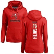 Football Women's Tampa Bay Buccaneers #76 Donovan Smith Red Backer Pullover Hoodie