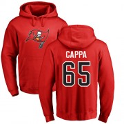 Football Tampa Bay Buccaneers #65 Alex Cappa Red Name & Number Logo Pullover Hoodie
