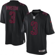 Limited Nike Men's Jameis Winston Black Jersey: NFL #3 Tampa Bay Buccaneers Impact